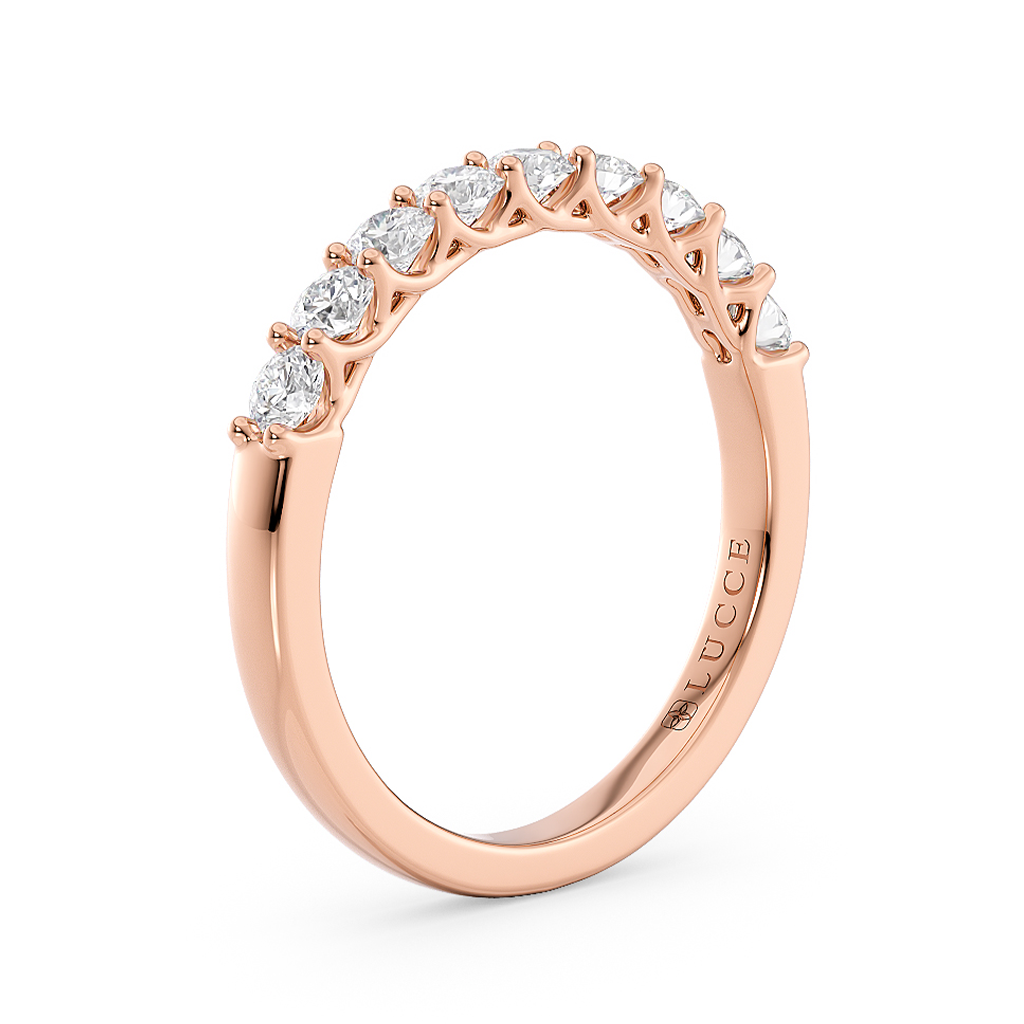 9-Stone Round Diamond Trellis Ring