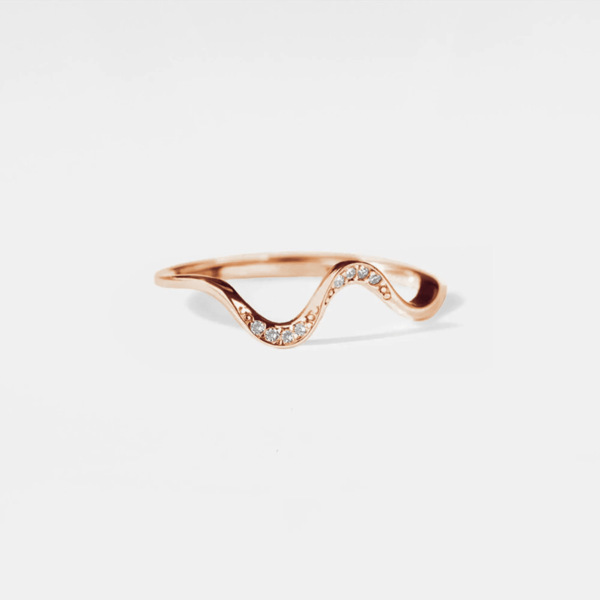 Ocean Wave Beach Stacking Band Ring