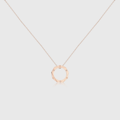 Geometric Diamond Circle Necklace 3