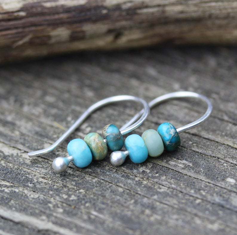 Ocean Turquoise Beaded Earrings