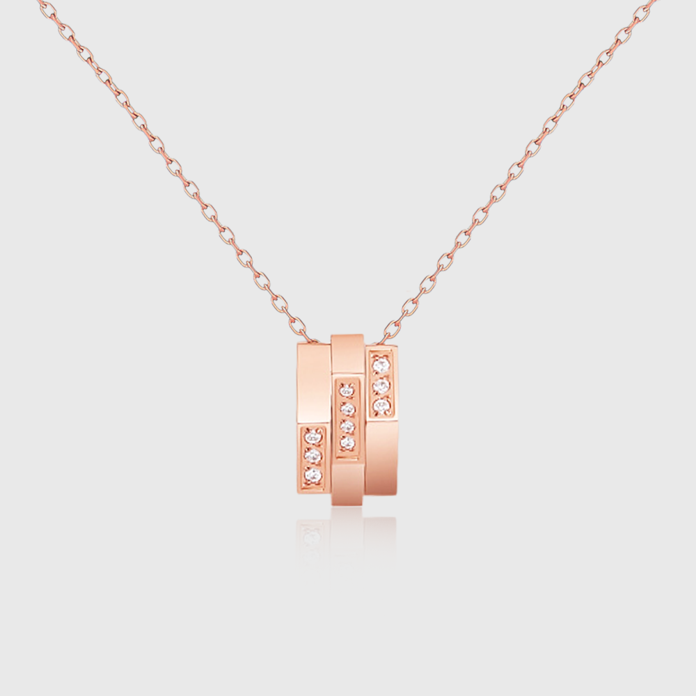 Crystal Geometric Drop Necklace 4