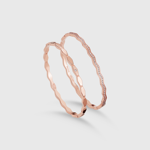 Wavy Crystal Double Band Bracelet