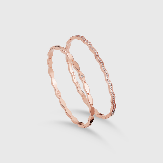 Wavy Crystal Double Band Bracelet
