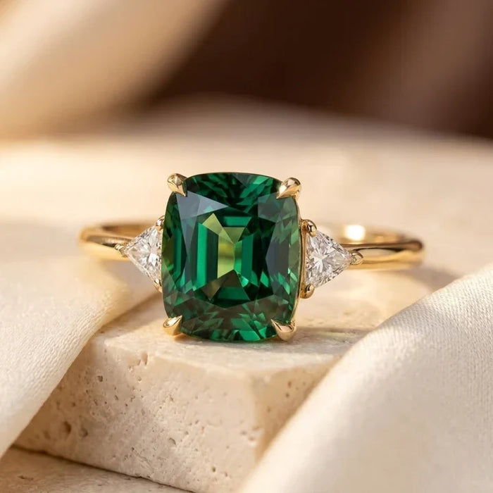 Cushion Solitaire Ring – Gold
