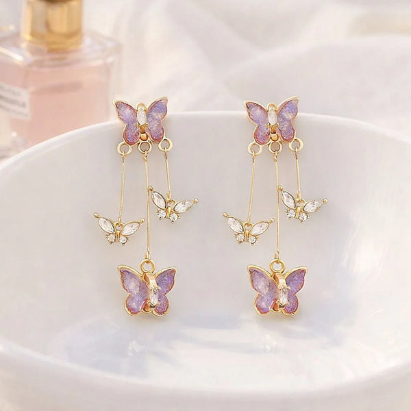 Elegant Butterfly Dangle Earrings