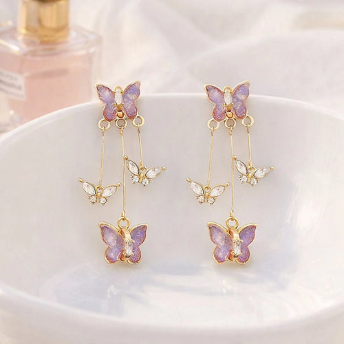 Elegant Butterfly Dangle Earrings