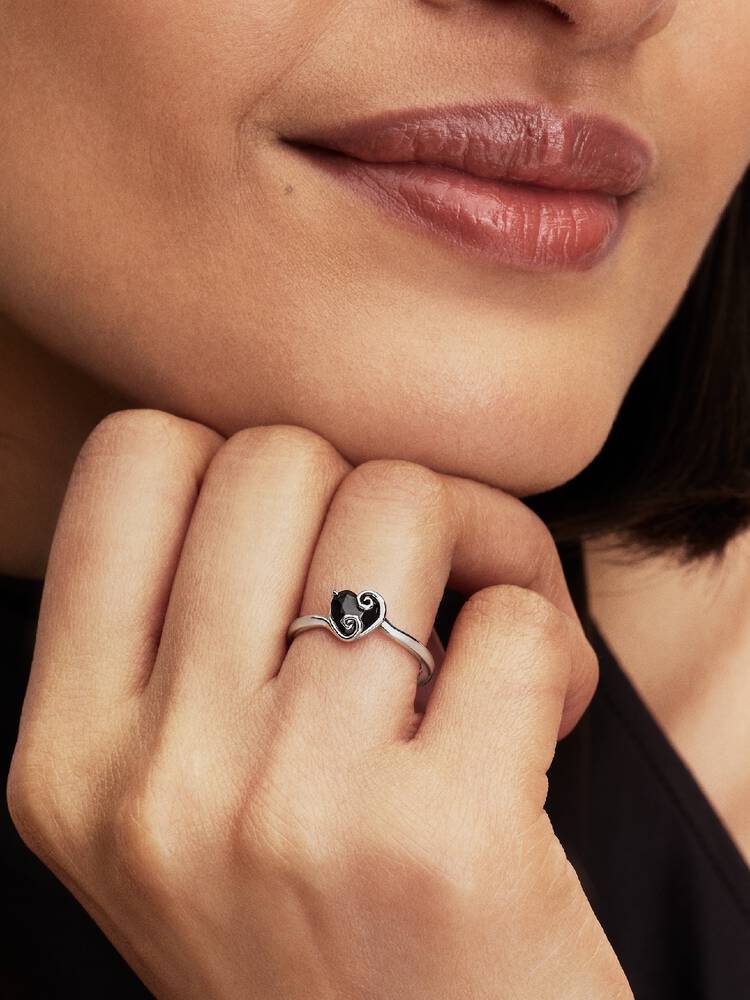 Black Heart Character Statement Ring