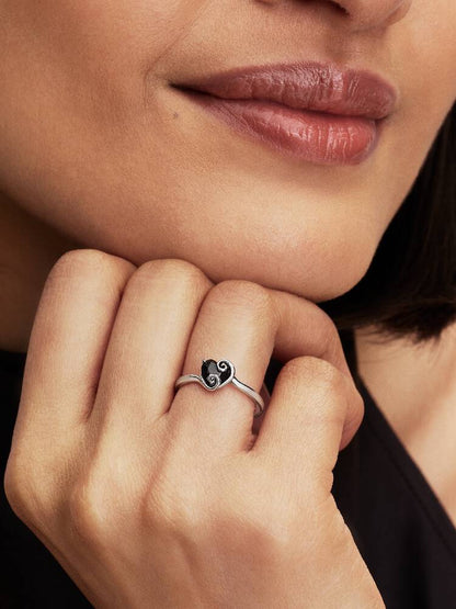 Black Heart Character Statement Ring