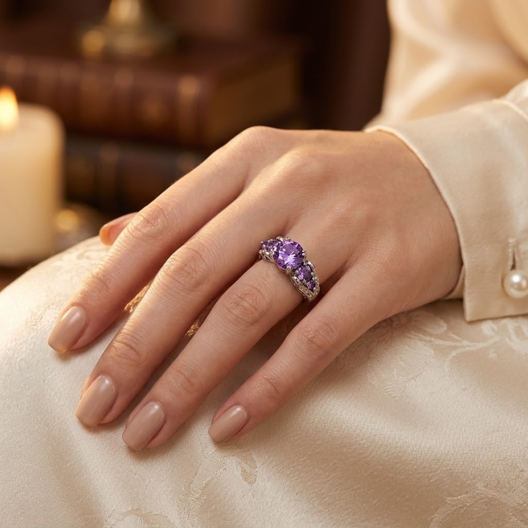 Vintage Amethyst Ring – Silver