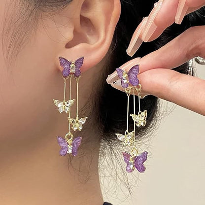 Elegant Butterfly Dangle Earrings