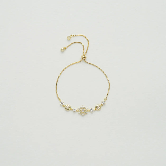 Gold Crystal Star Slider Bracelet