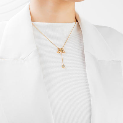 Floral Crystal Pendant Necklace 3