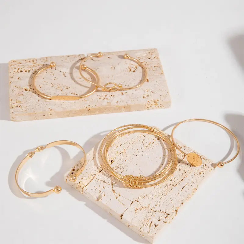 Elegant Gold-Tone Bracelet Set