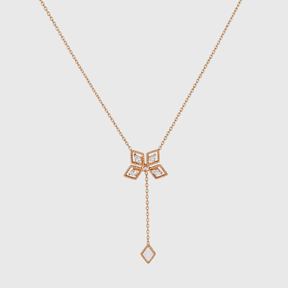 Floral Crystal Pendant Necklace