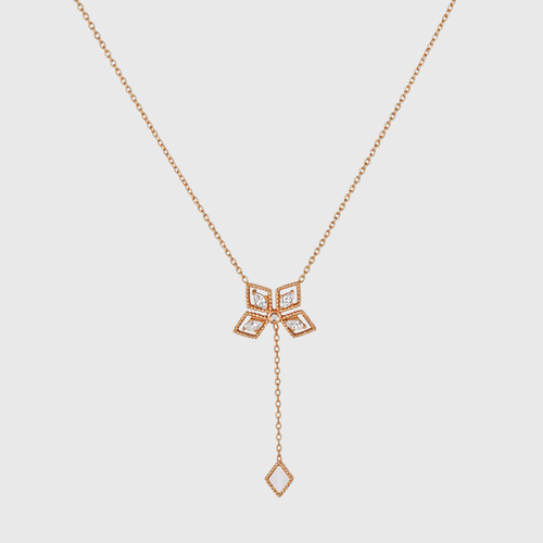 Floral Crystal Pendant Necklace