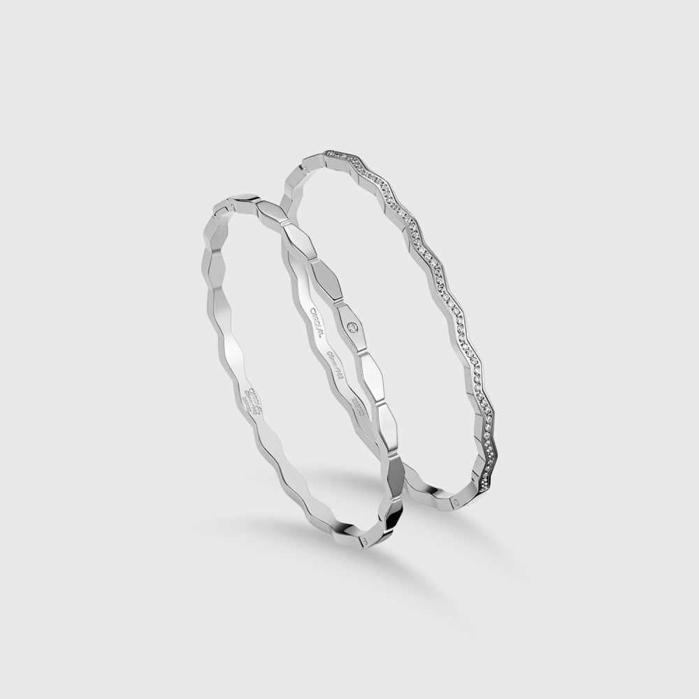 Wavy Crystal Double Band Bracelet 4