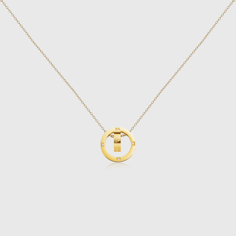 Diamond Circle Pendant Necklace