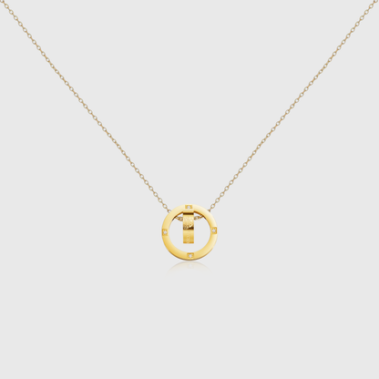 Diamond Circle Pendant Necklace