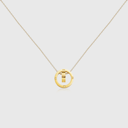 Diamond Circle Pendant Necklace