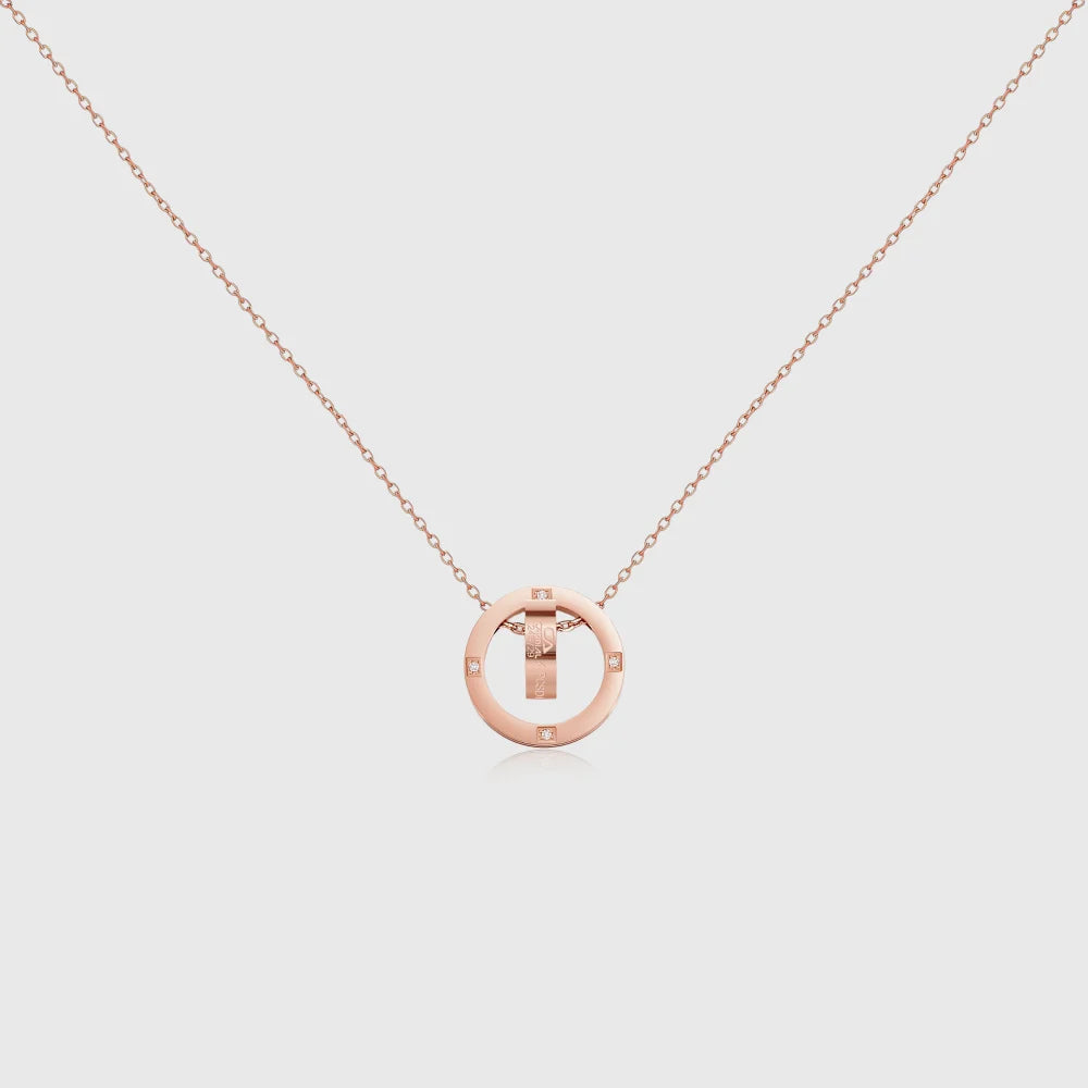 Diamond Circle Pendant Necklace