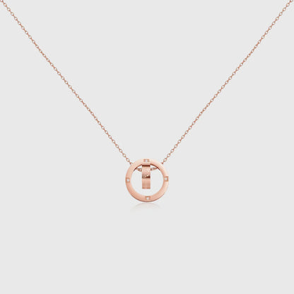 Diamond Circle Pendant Necklace
