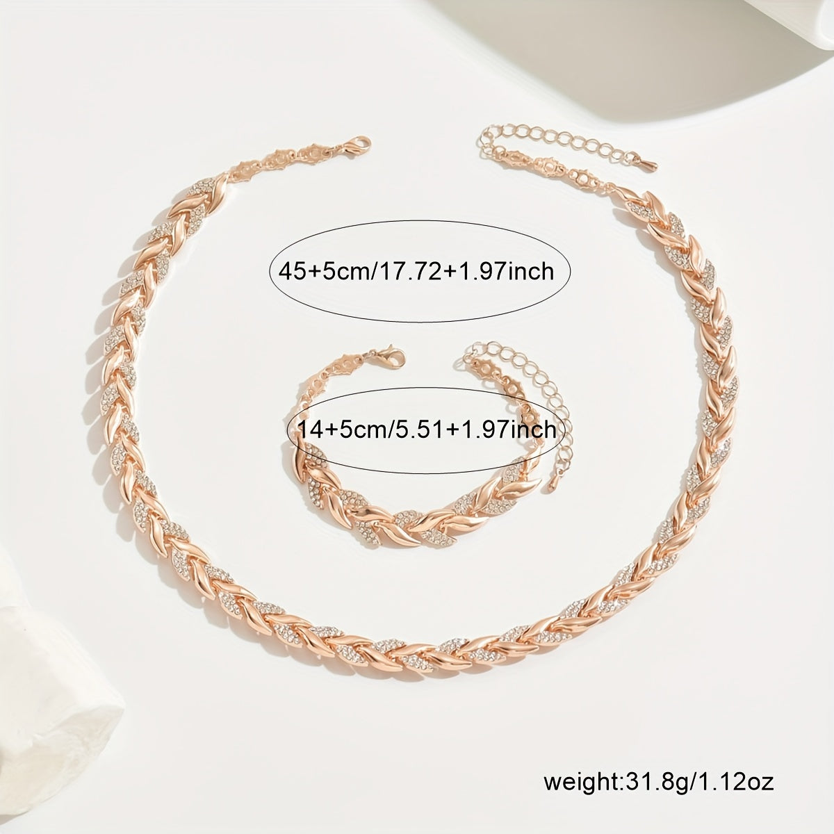Elegant Fishtail Set with Glass Rhinestones