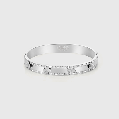Floral Crystal Bangle Bracelet 4