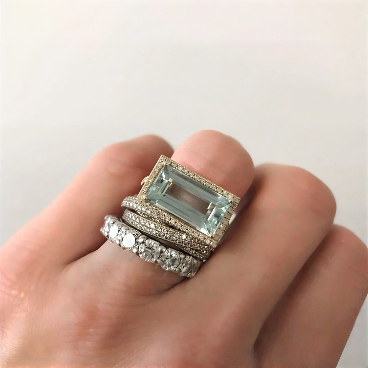 Turquoise Statement Ring Set