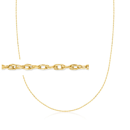 .7mm 14kt Yellow Gold Rope-Chain Necklace