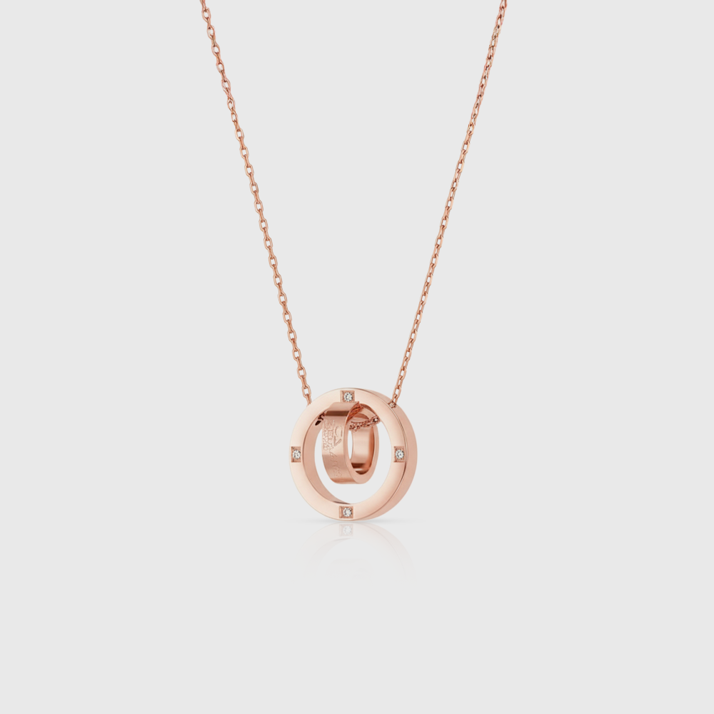 Diamond Circle Pendant Necklace 5
