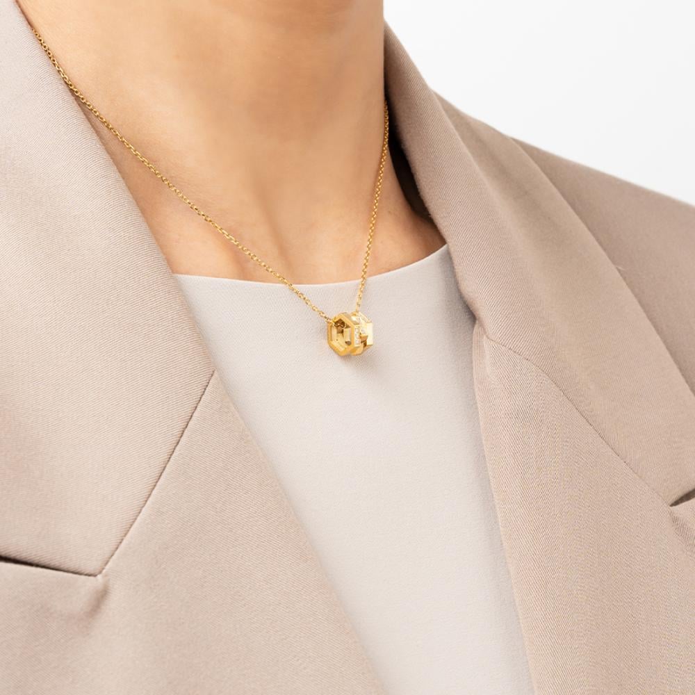 Crystal Geometric Drop Necklace 2