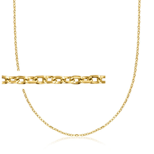 Italian 1.1mm 18kt Gold Over Sterling Cable-Chain Necklace
