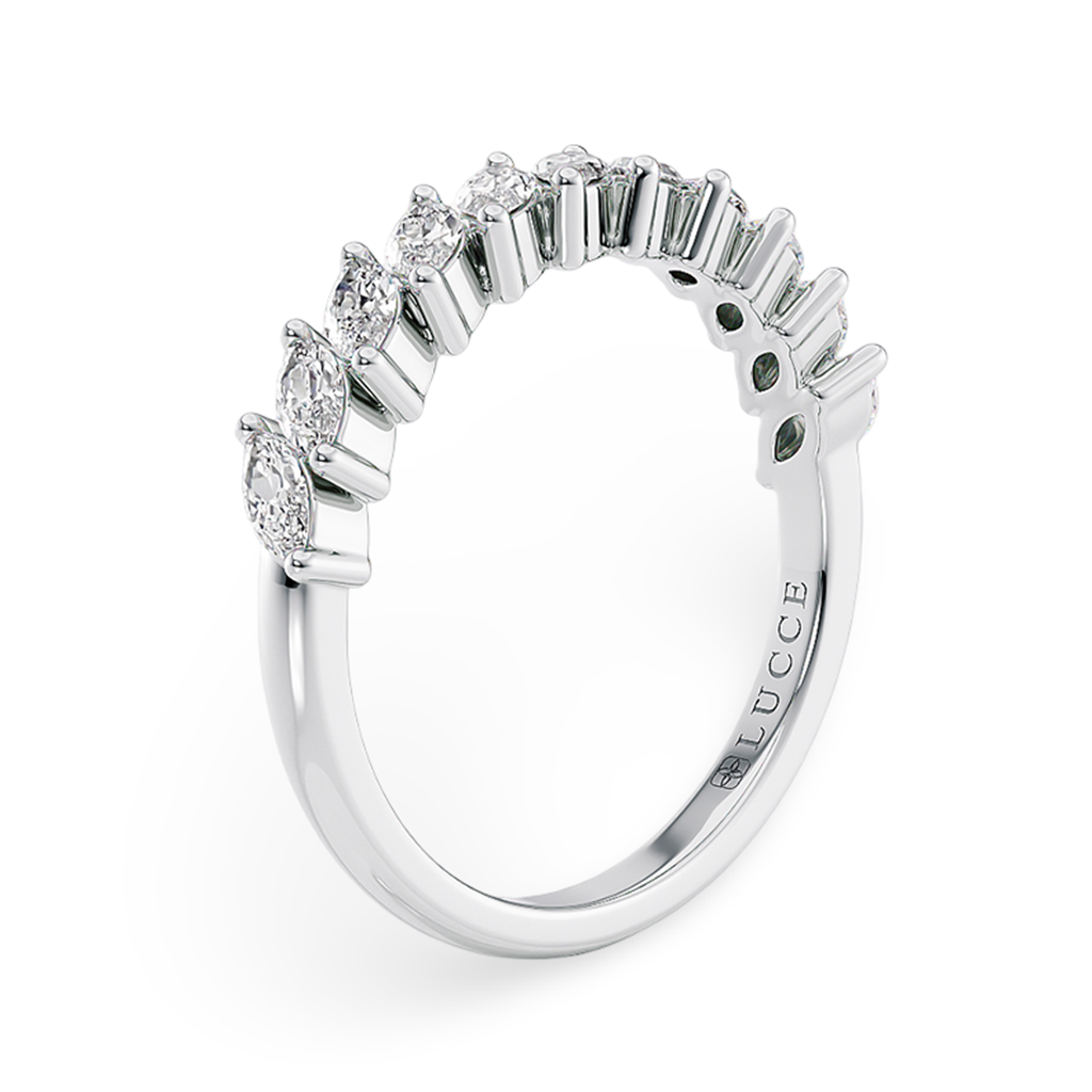 Marquise Diamond Half Eternity Ring
