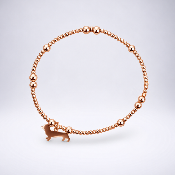 Dainty Dachshund Charm Bracelet