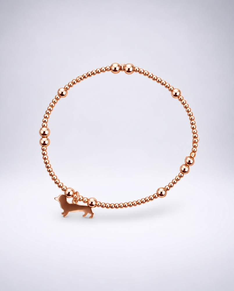 Dainty Dachshund Charm Bracelet