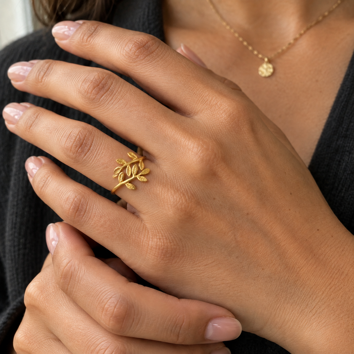 Olive Leaf Wrap Ring