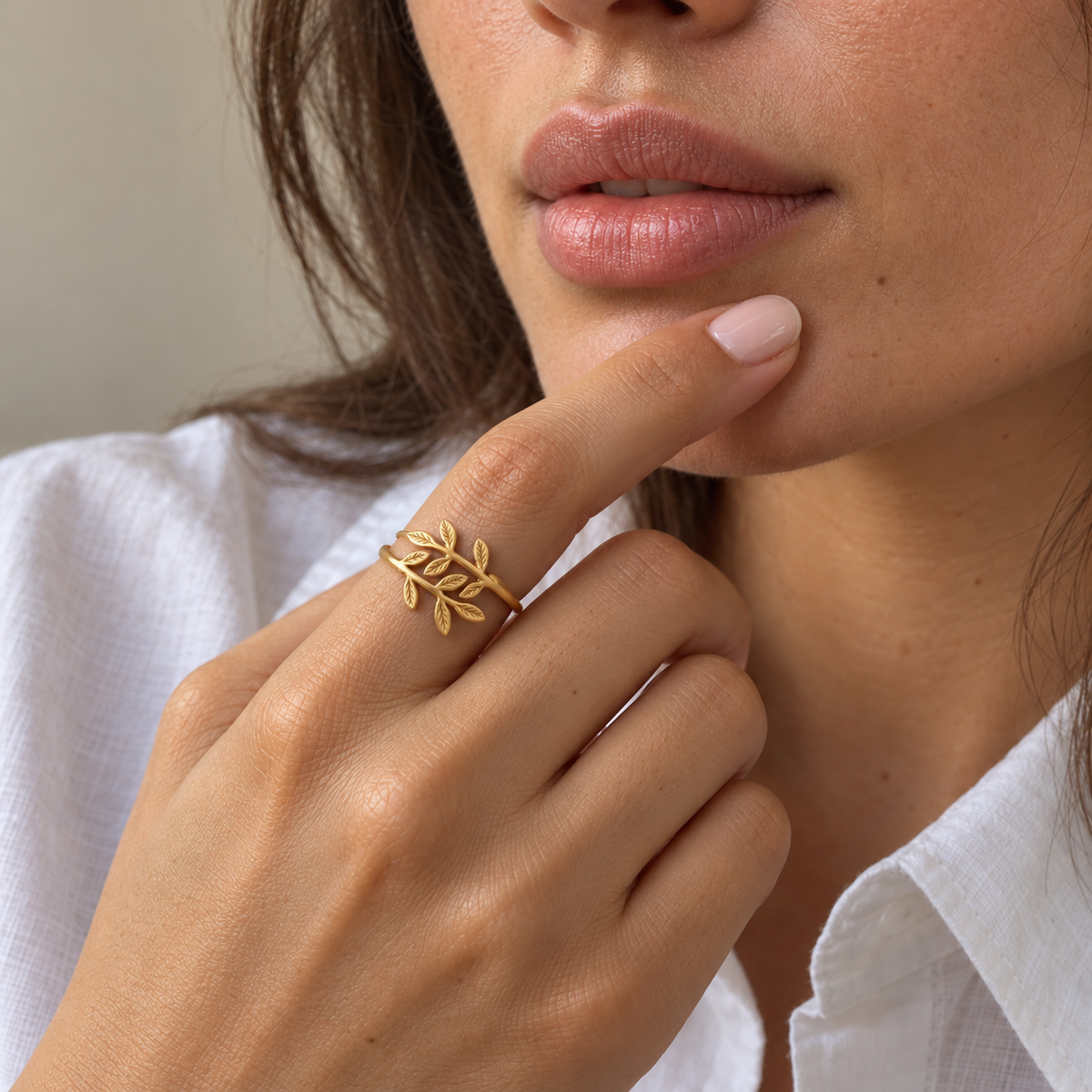 Olive Leaf Wrap Ring