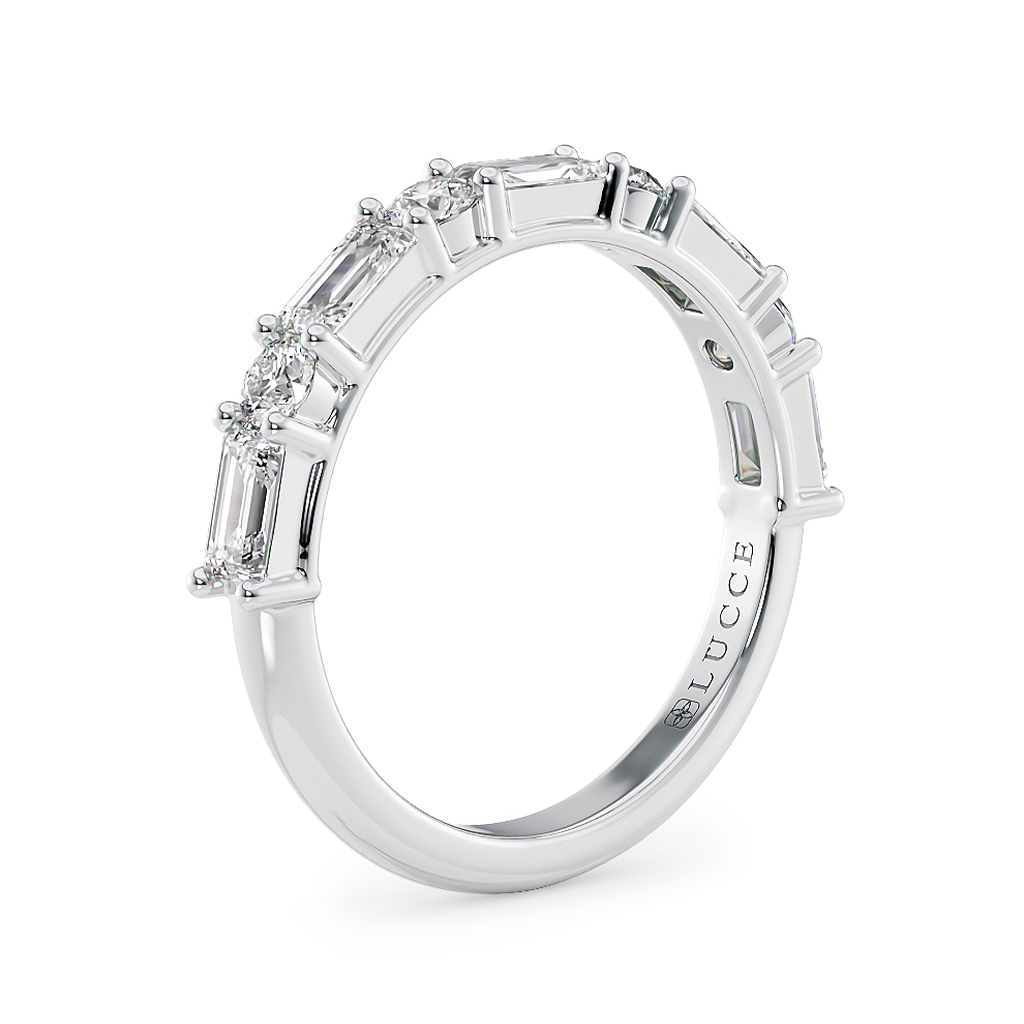 Della Half Eternity Alternating Diamond Band