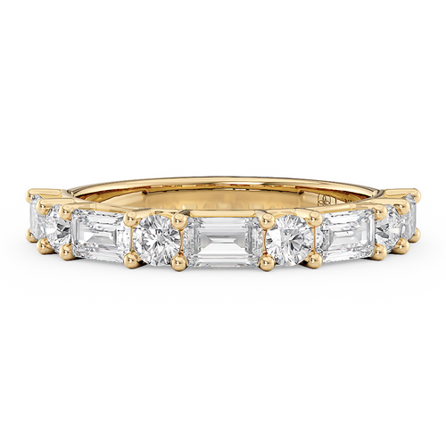 Della Half Eternity Alternating Diamond Band