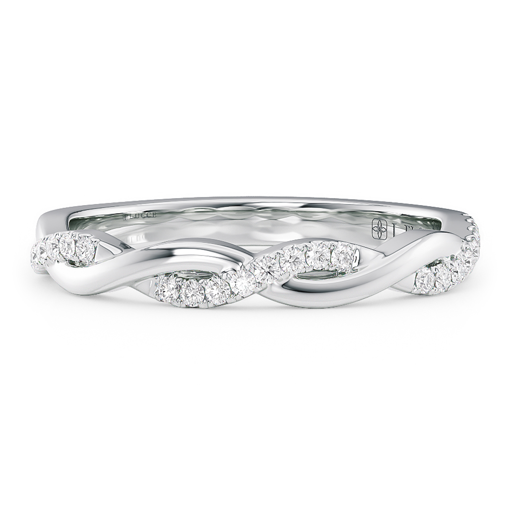 Vine Diamond Pave Eternity Band