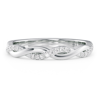 Vine Diamond Pave Eternity Band