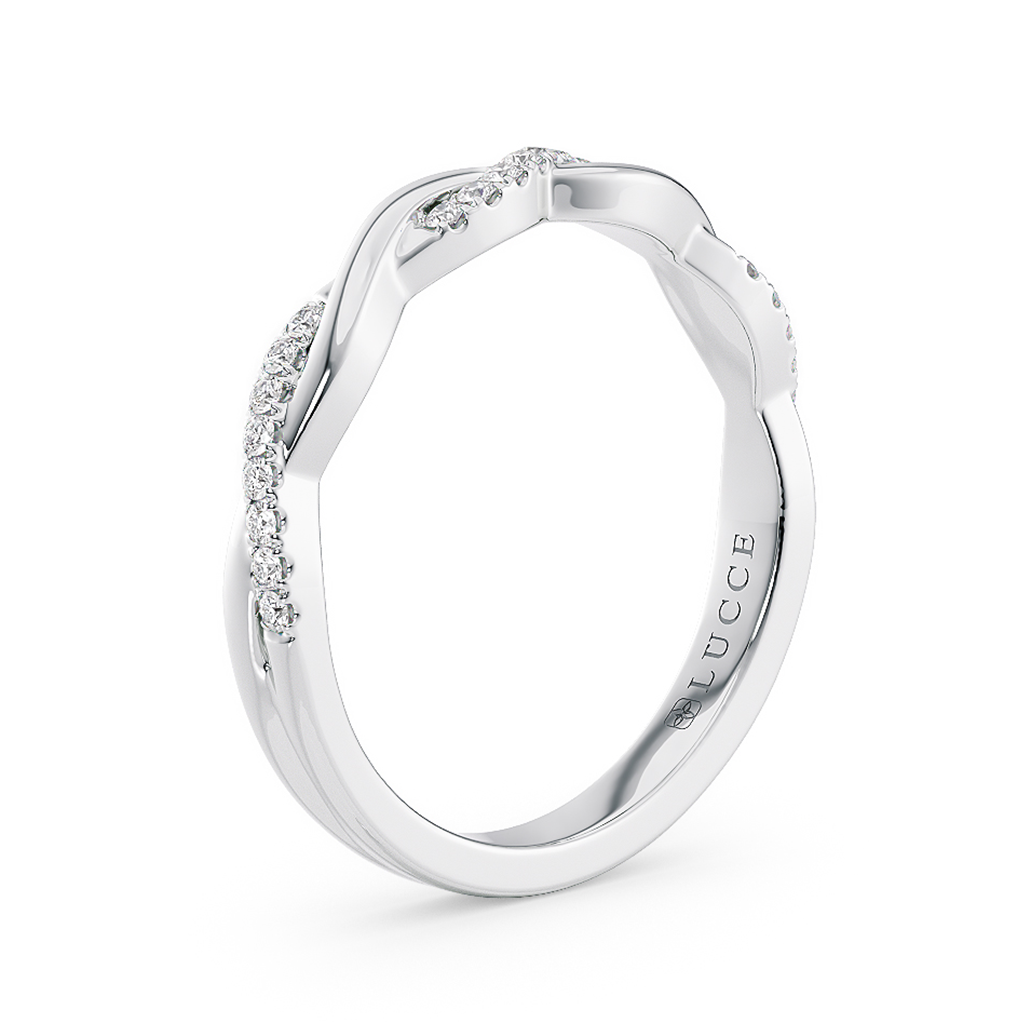 Vine Diamond Pave Eternity Band
