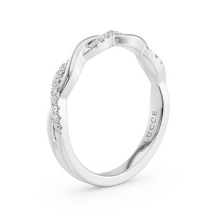Vine Diamond Pave Eternity Band