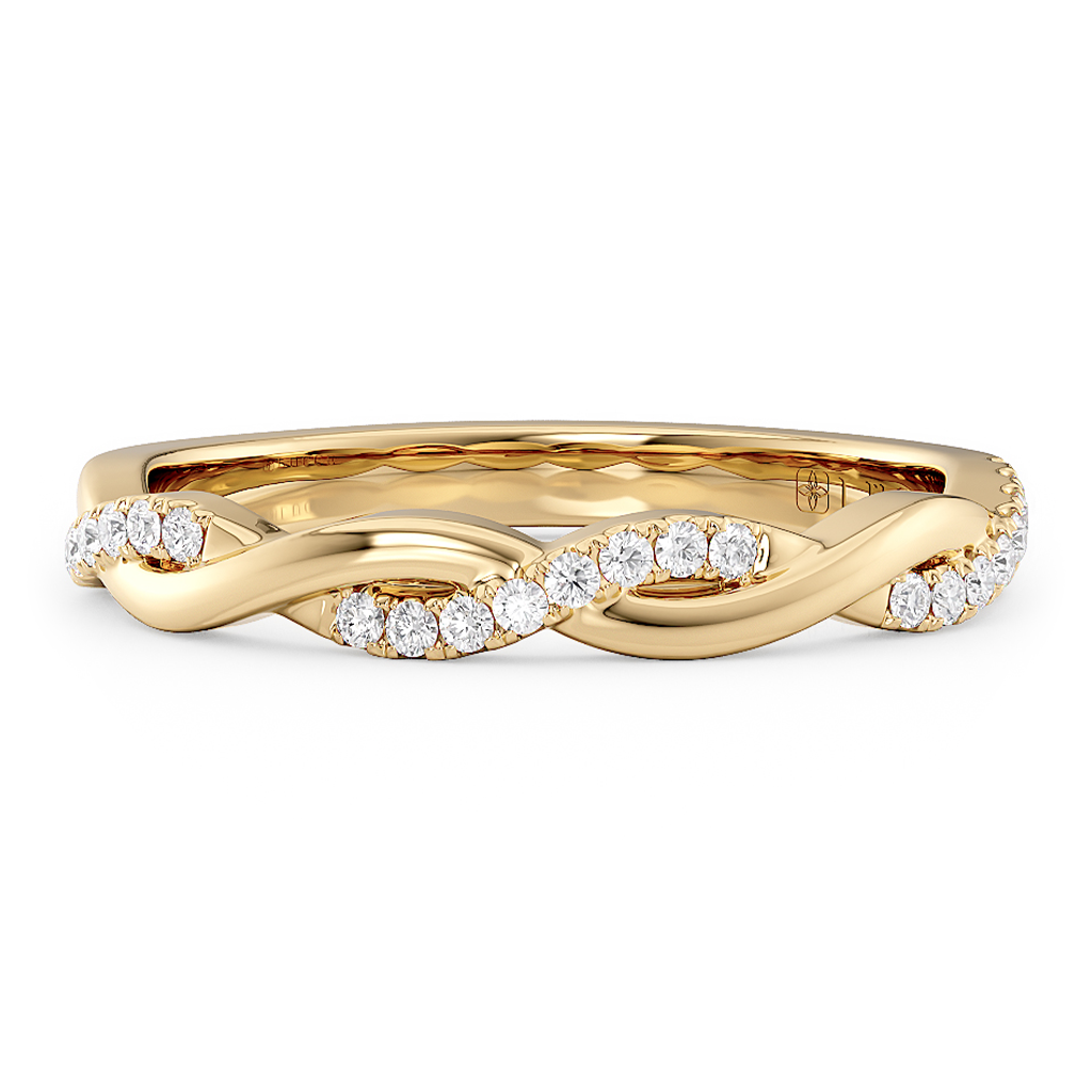 Vine Diamond Pave Eternity Band