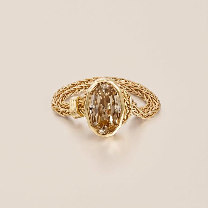 Vintage Braided Crystal Ring