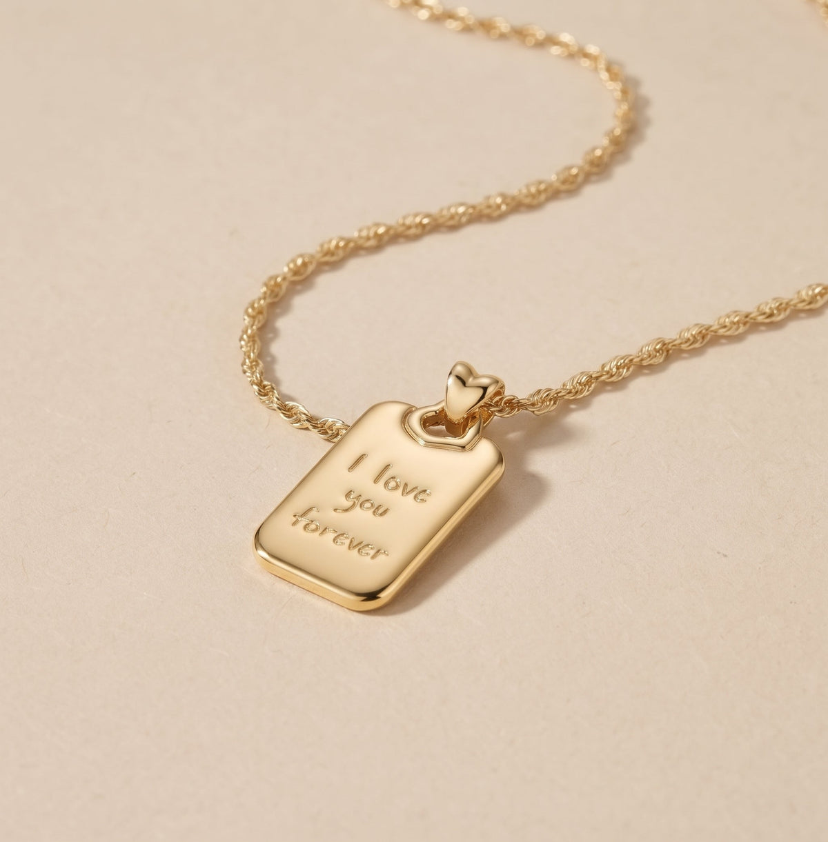 Romantic Engraved Pendant Necklace