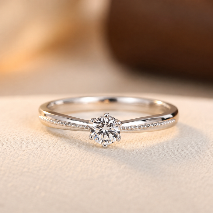 Elegant Classic Solitaire Ring