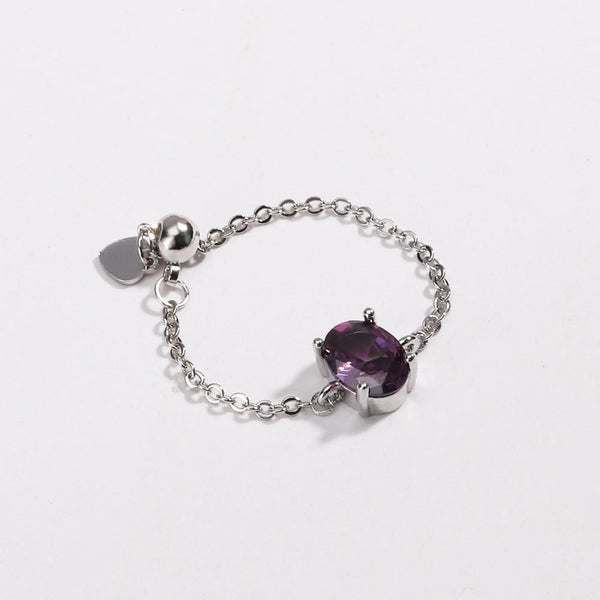 Oval Colored Stone Ring