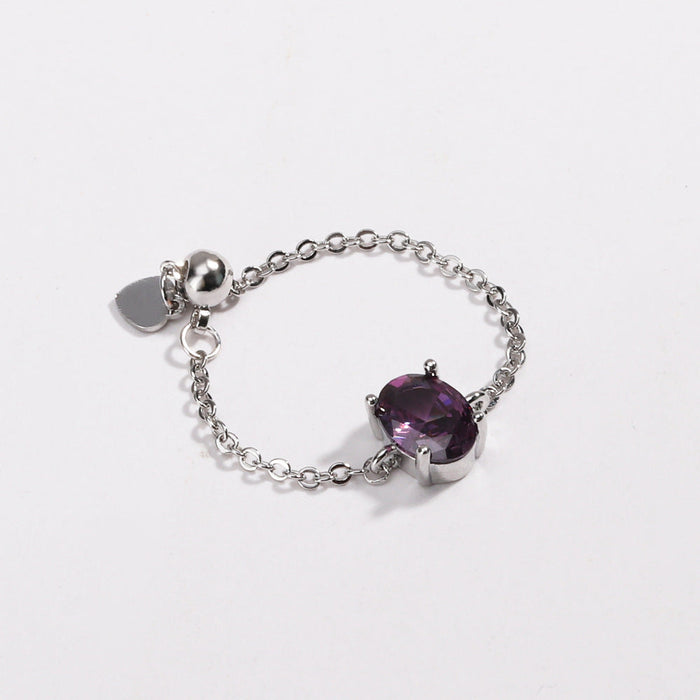 Oval Colored Stone Ring