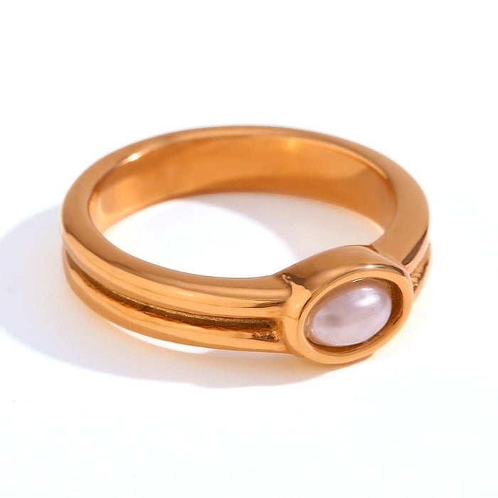 Lunara Pearl Ring – Gold